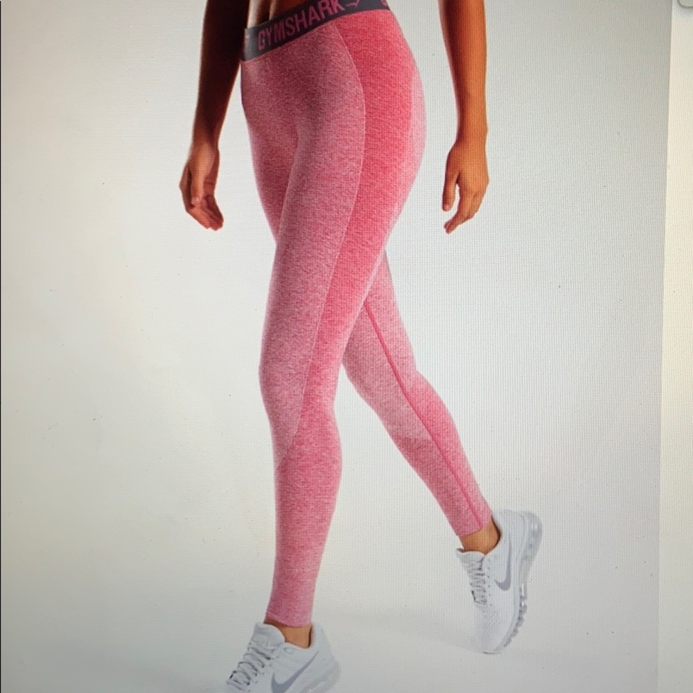 Dusty Pink Mark/Charcoal Gymshark Flex Leggings